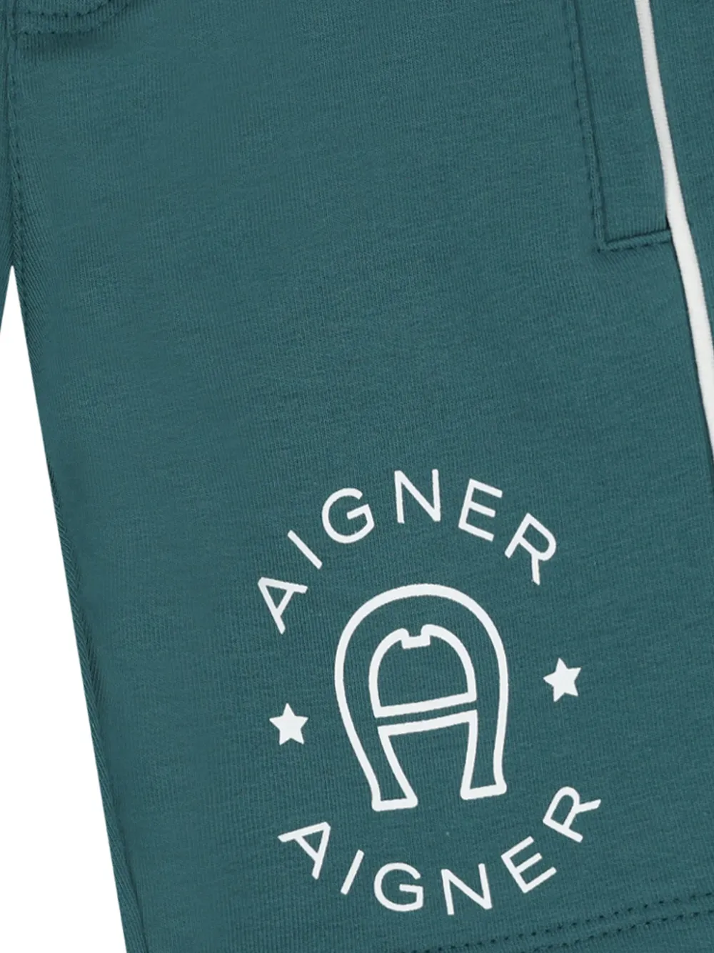 Aigner Kids Shorts met logoprint Groen