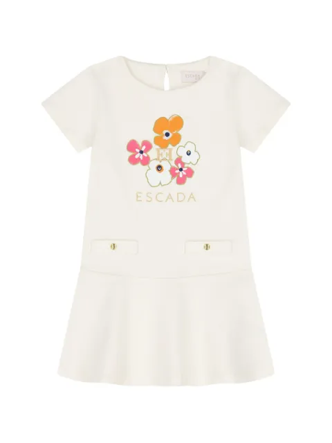Escada Kids floral-print drop-waist dress