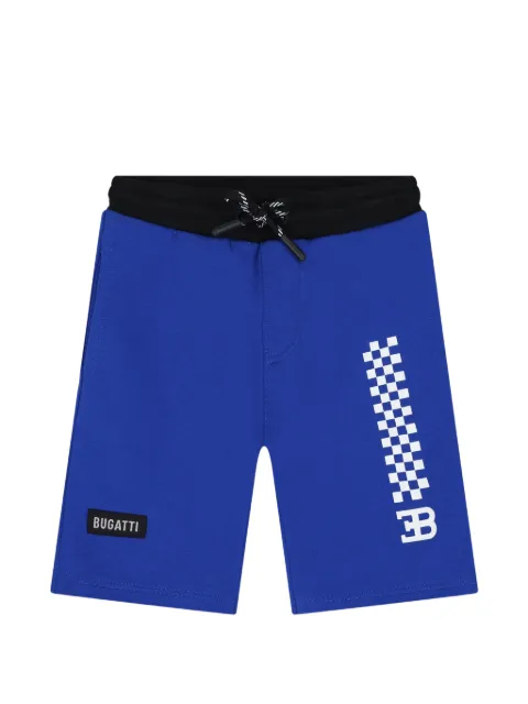 Bugatti Kids checkerboard-print drawstring shorts