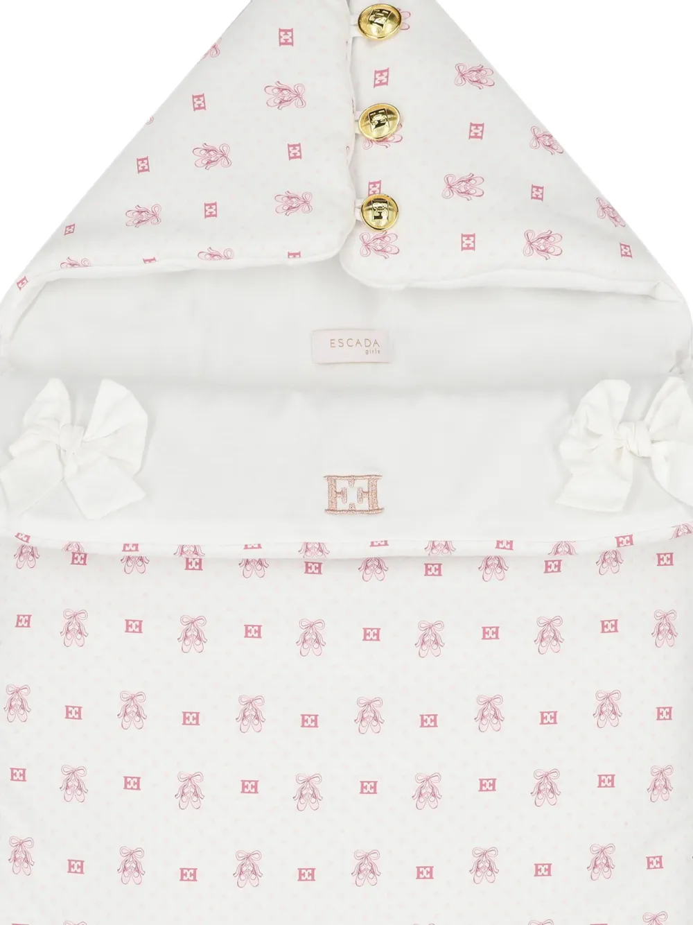 Escada Kids Slaapzak met patroon Wit
