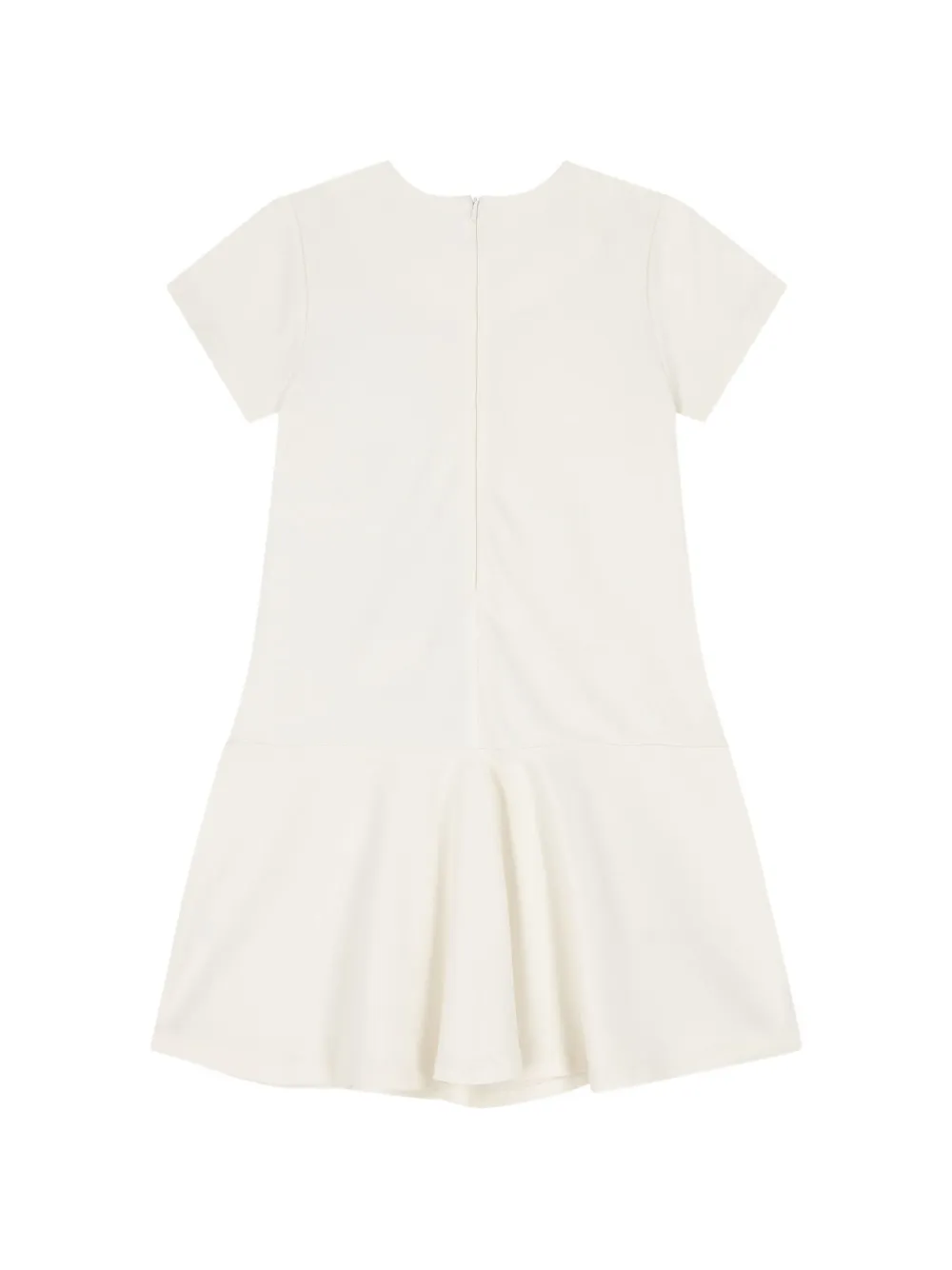 Escada Kids Jurk met verlaagde taille en geborduurd logo Beige