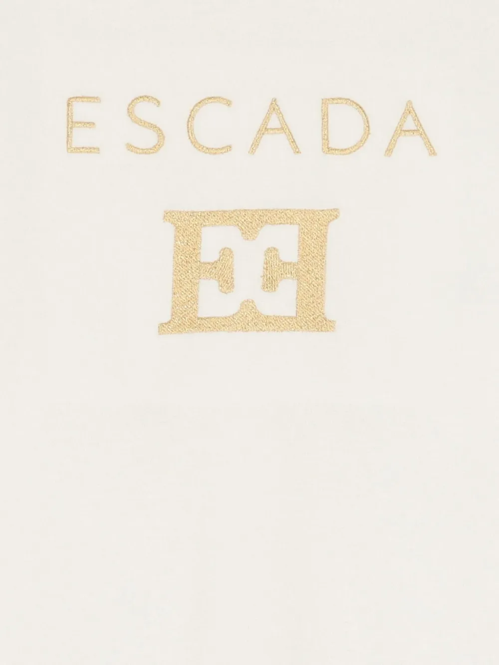 Escada Kids Jurk met verlaagde taille en geborduurd logo Beige