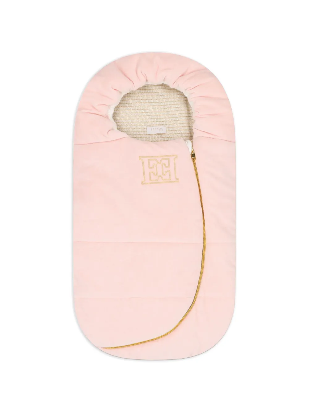 Escada Kids logo-embroidered quilted sleep bag - Rosa
