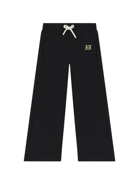Escada Kids logo-embroidered drawstring track pants