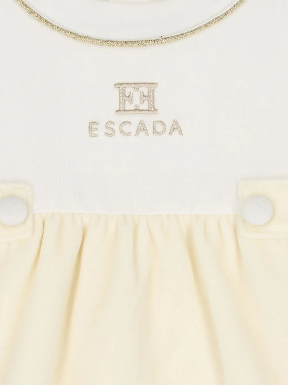 Escada Kids Jurk met geborduurd logo Beige