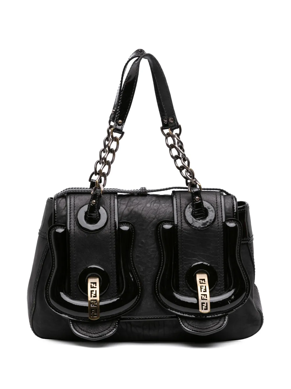 Fendi Pre-Owned 2000-2010 Medium Leather B Bag Top Handle Bag handbag - Nero