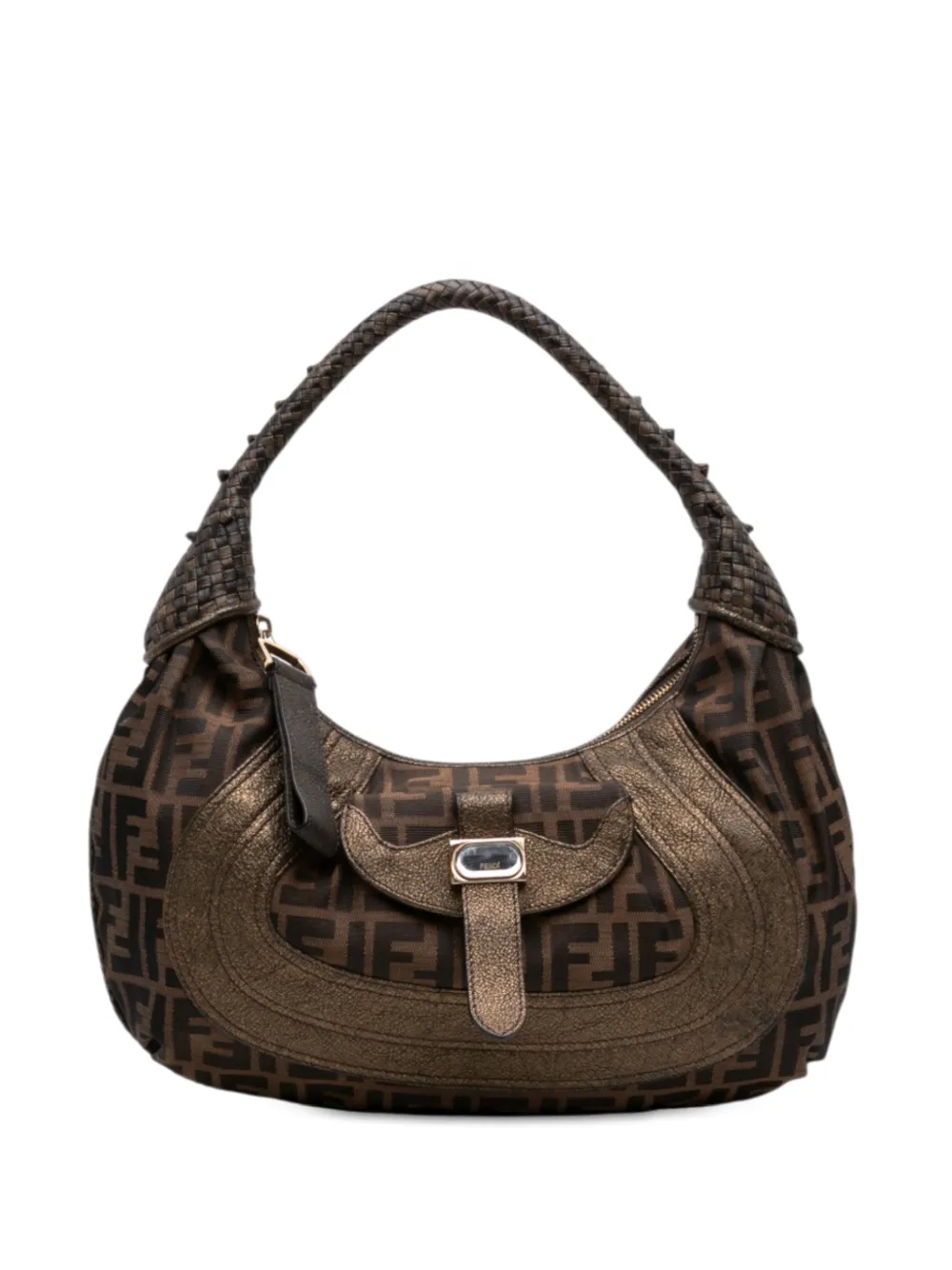 Fendi Pre-Owned 2000-2010 Zucca Canvas Spy hobo bag - Marrone