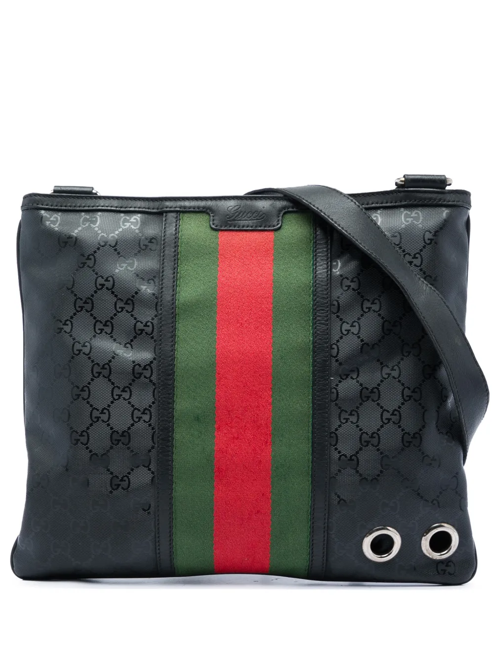 Gucci Pre-Owned 2016-2026 GG Imprime Web crossbody bag - Nero