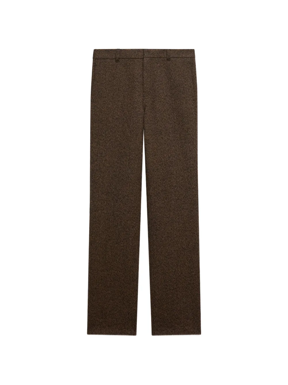 Marni brown mouliné wool-cotton trousers