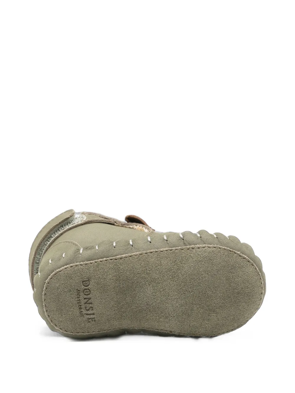 Donsje animal-patch touch-strap boots Groen