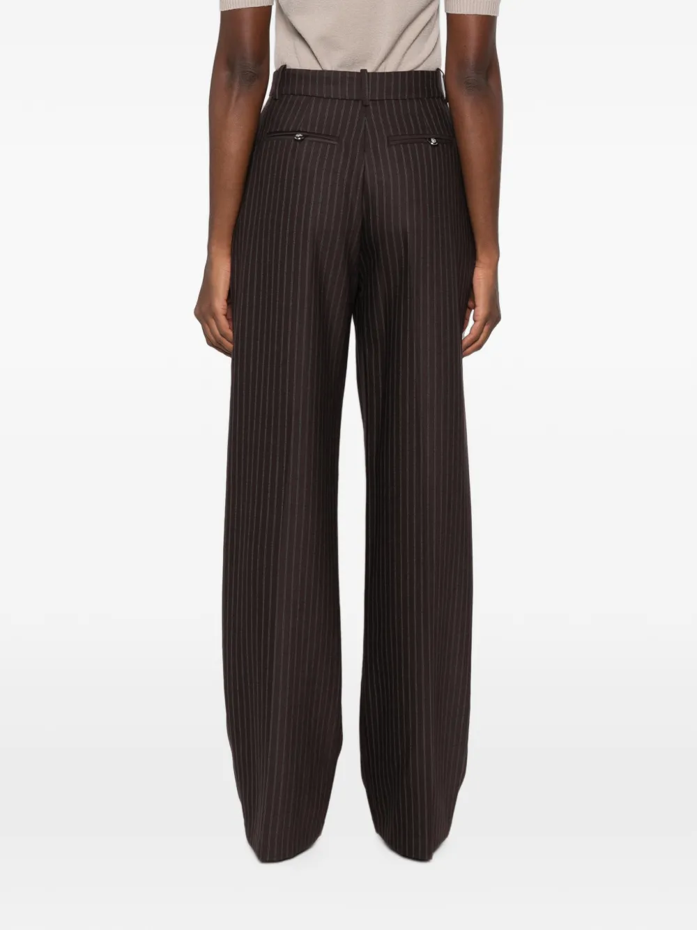 Elisabetta Franchi Broek met krijtstreep Bruin
