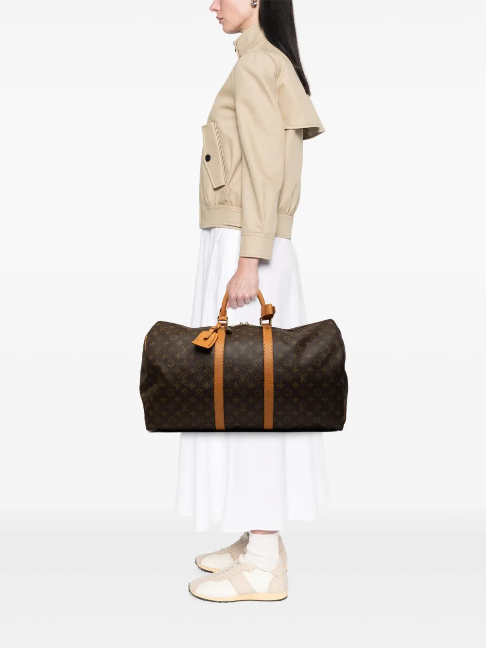 Louis Vuitton Pre-Owned 1995 Keepall 55 reistas met monogram Bruin