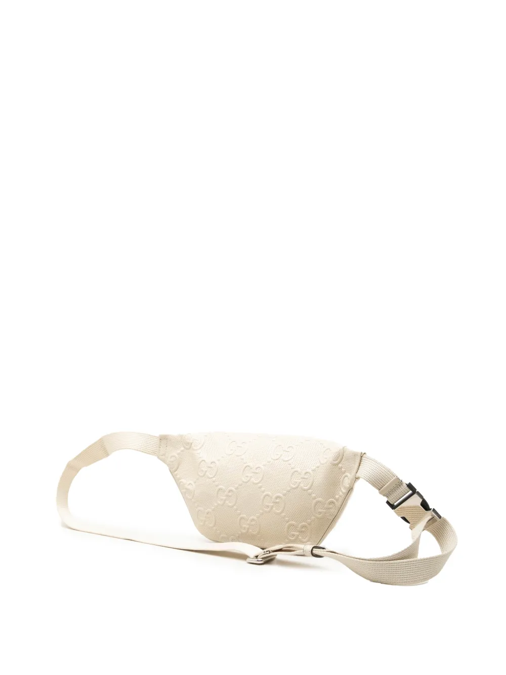 Gucci Pre-Owned 2016-2026 GG leren heuptas met geperforeerde details en reliëf Wit