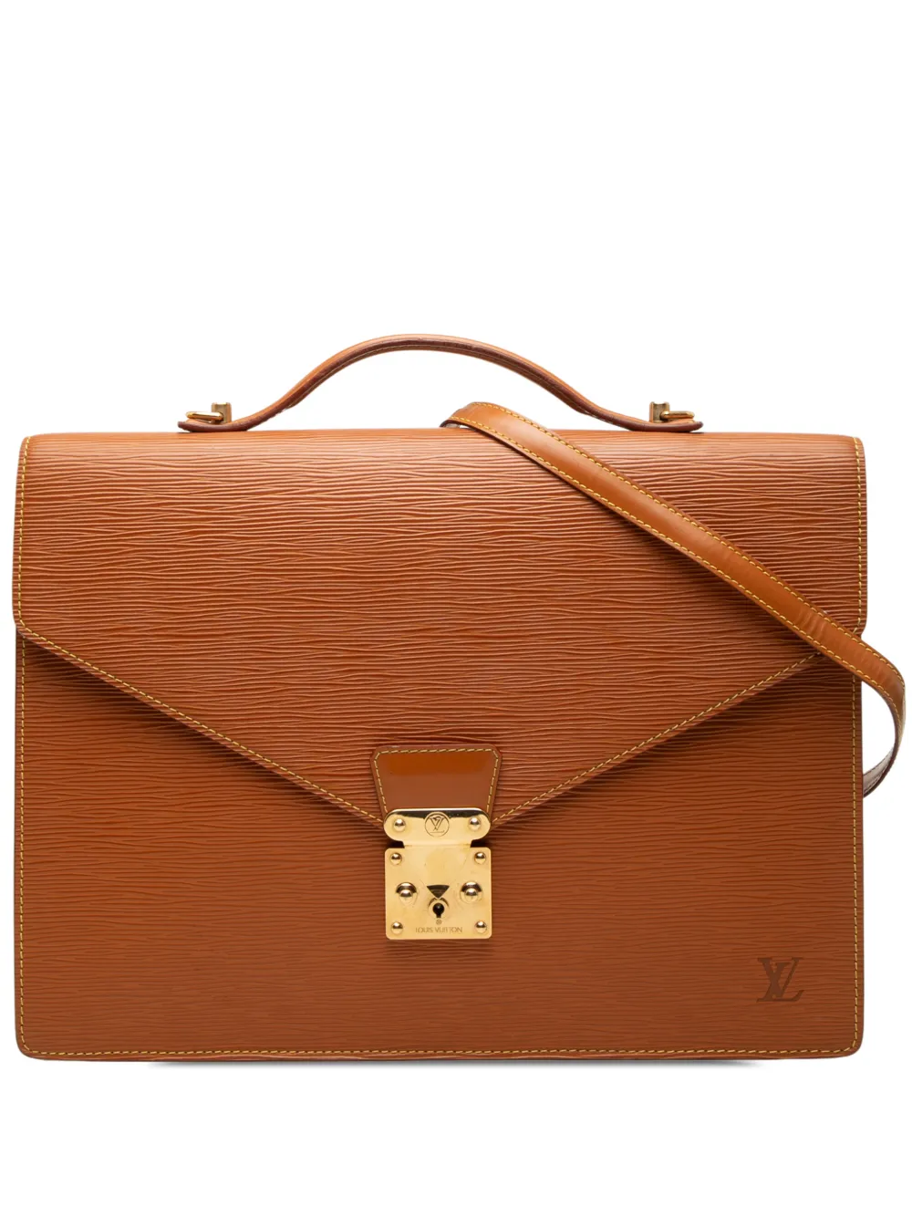 Louis Vuitton Pre-Owned 1994 Epi Porte Documents Bandouliere business bag - Braun