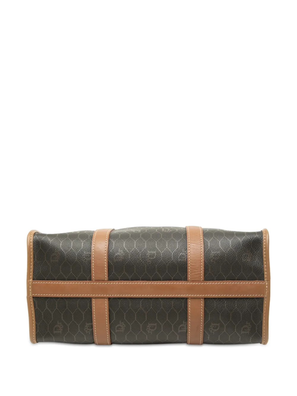 Christian Dior Pre-Owned 1900s Honeycomb gecoate canvas boston tas Zwart