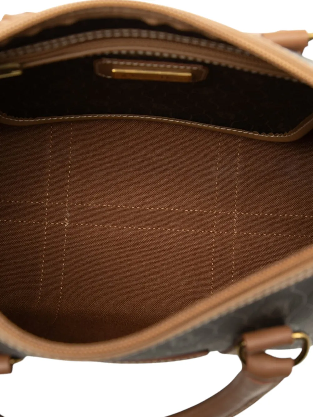 Christian Dior Pre-Owned 1900s Honeycomb gecoate canvas boston tas Zwart