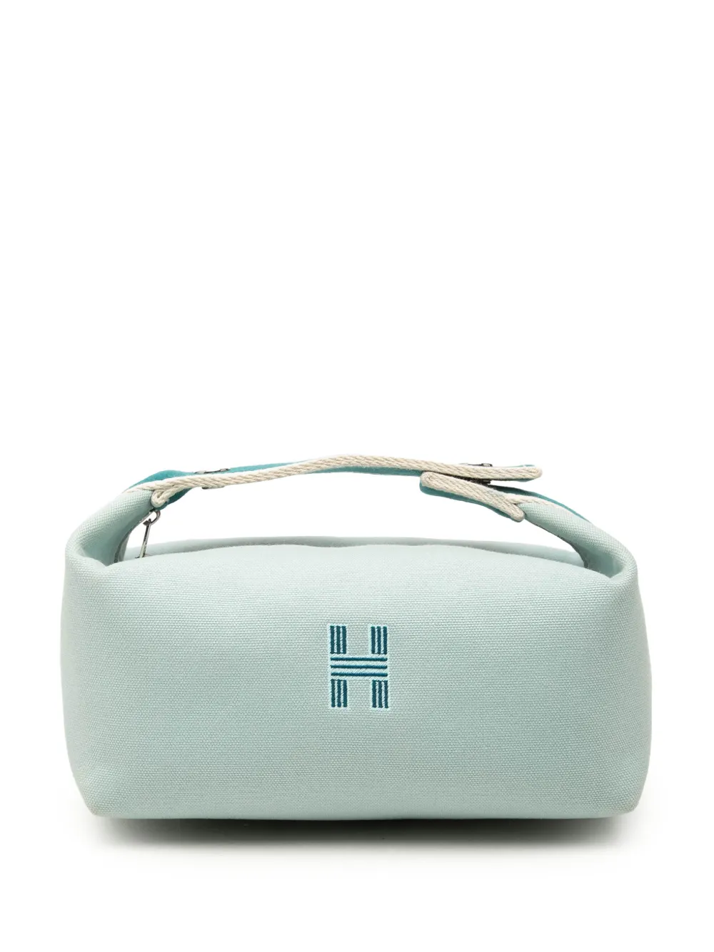 Hermès Pre-Owned 2010-2026 Small Toile Bride A Brac Case vanity bag - Blu