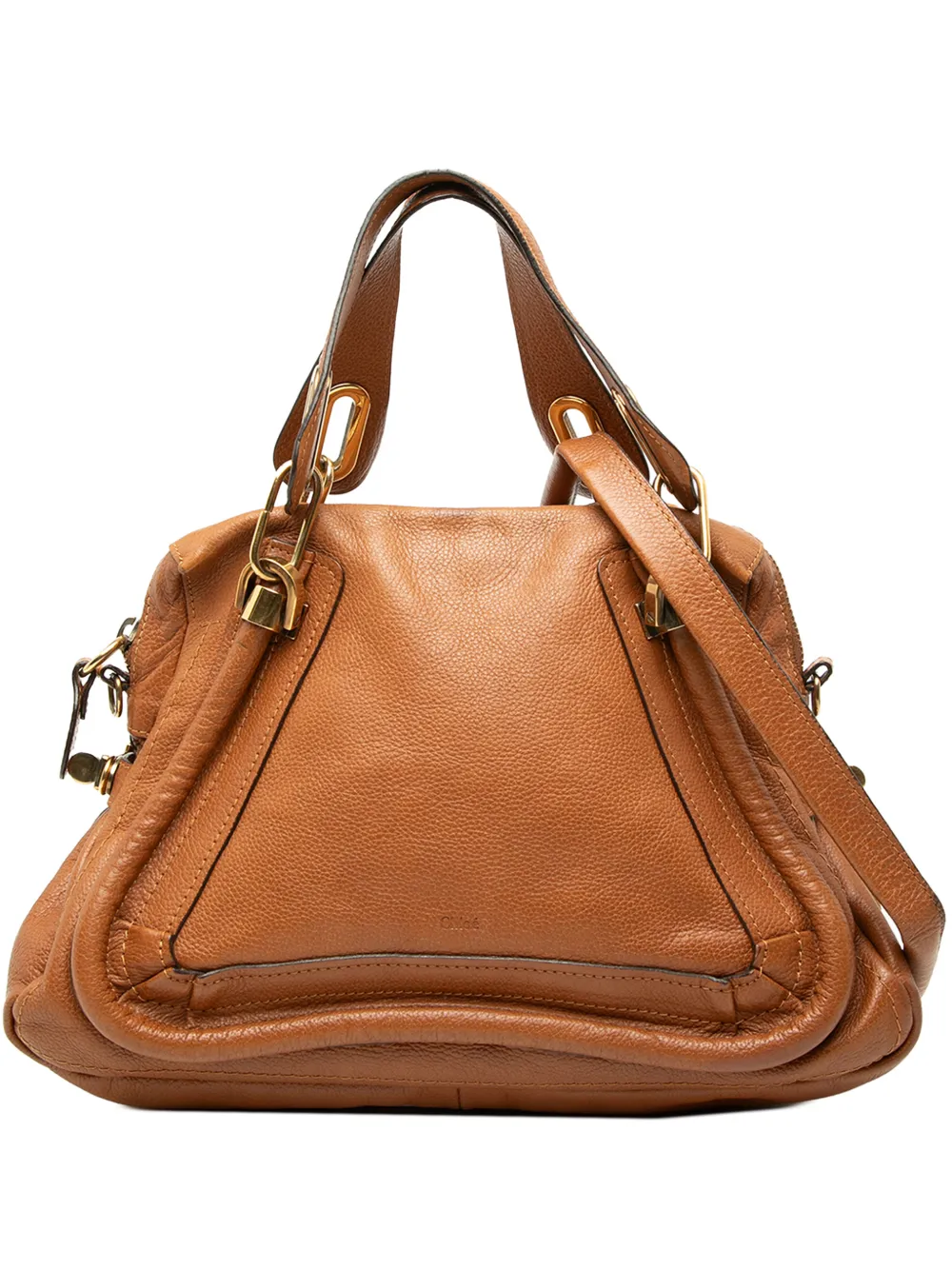 Chloé Pre-Owned 2012 Medium Leather Paraty satchel - Marrone