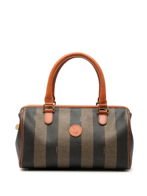 Fendi Pre-Owned 20th Century Pequin Coated Canvas boston bag