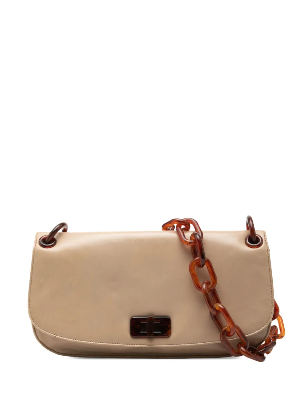 Prada Pre-Owned 2000-2013 Nappa Swing Resin Chain shoulder bag - Toni neutri