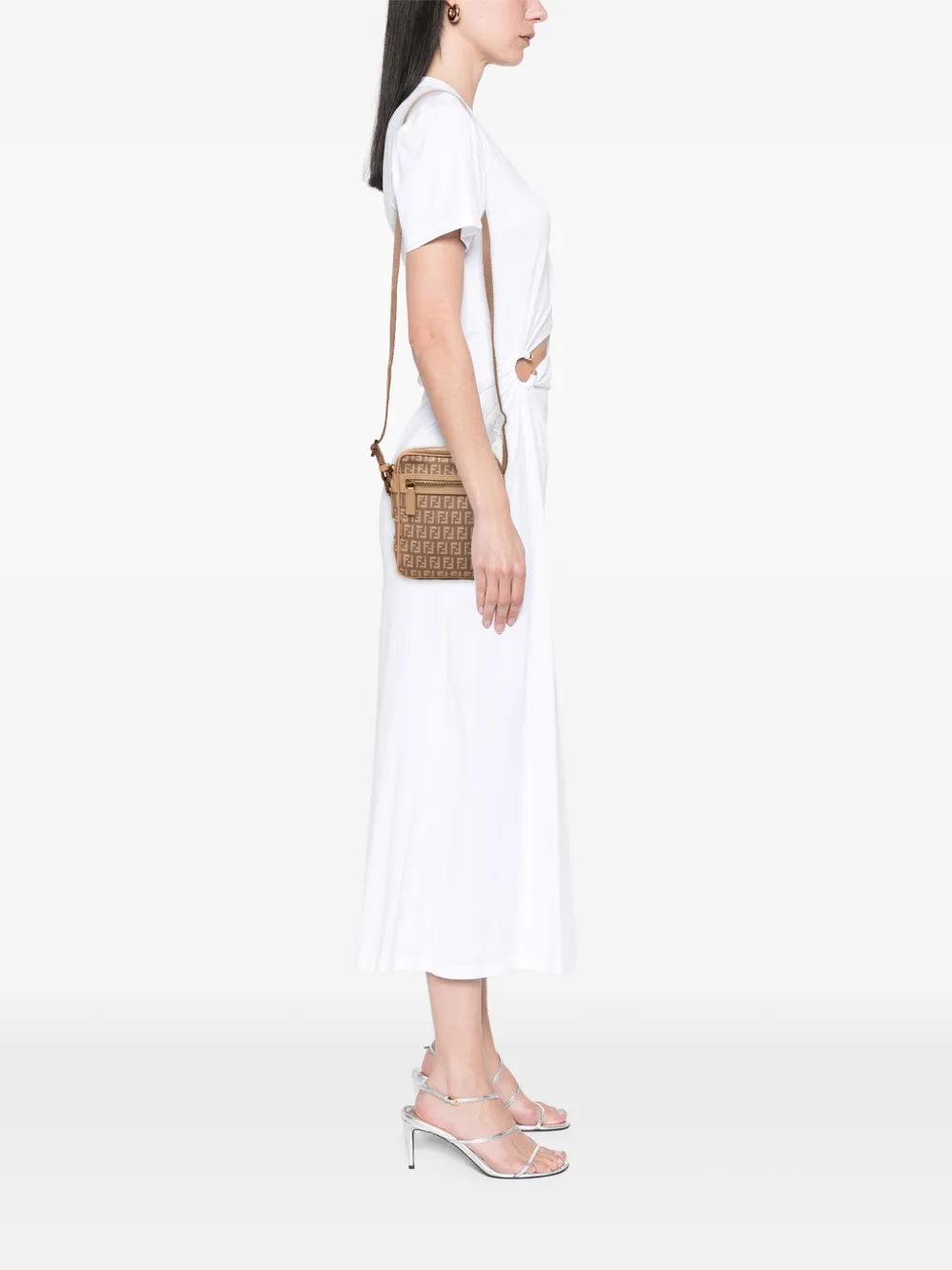 Fendi Pre-Owned 2000-2010 Zucchino Canvas crossbodytas Beige
