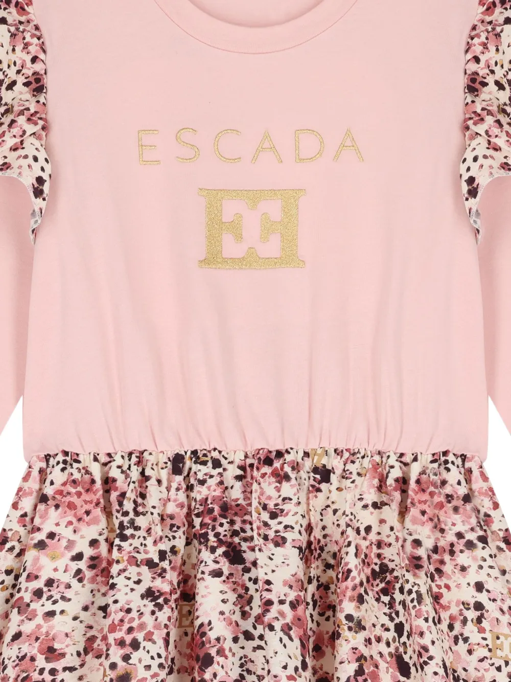 Escada Kids Jurk met bloemenprint Roze