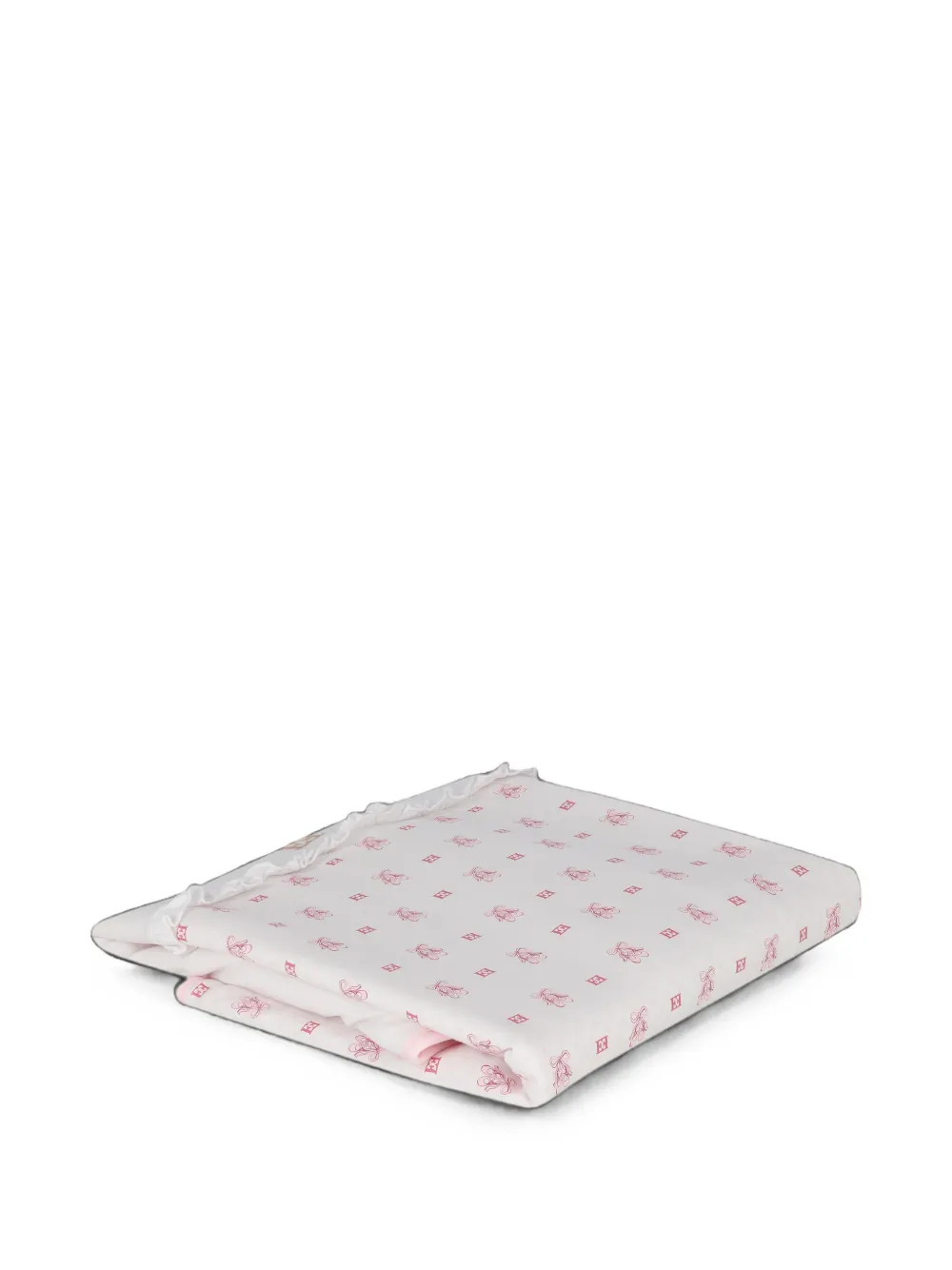 Escada Kids Deken met ballerina-print en ruches Wit