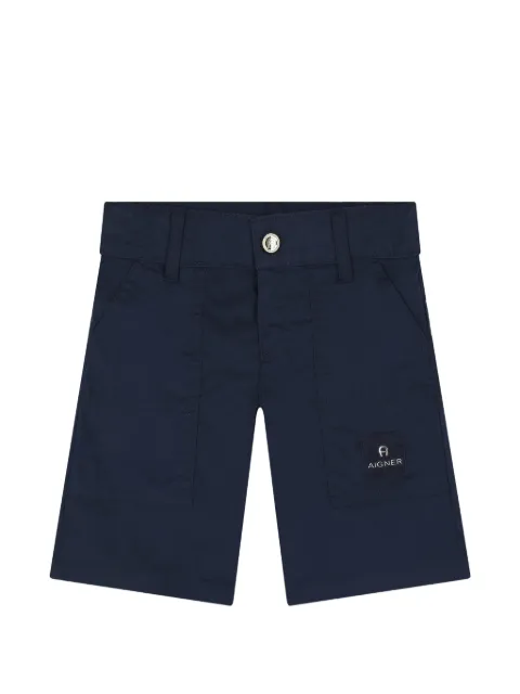 Aigner Kids short cargo en coton à patch logo