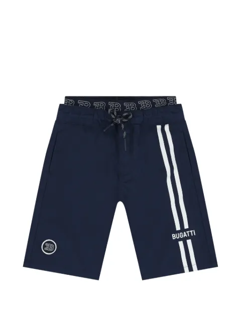 Bugatti Kids logo-print side-stripe shorts
