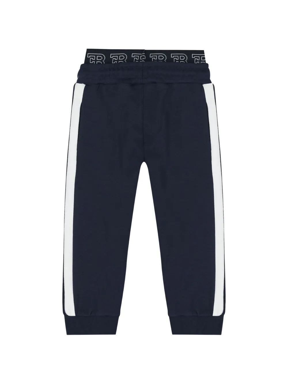 Bugatti Kids logo-print side-stripe track pants - Blu
