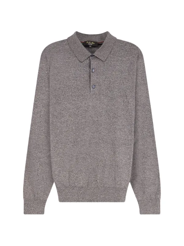 Loro Piana Classic-collar Mélange Polo Shirt in Pink