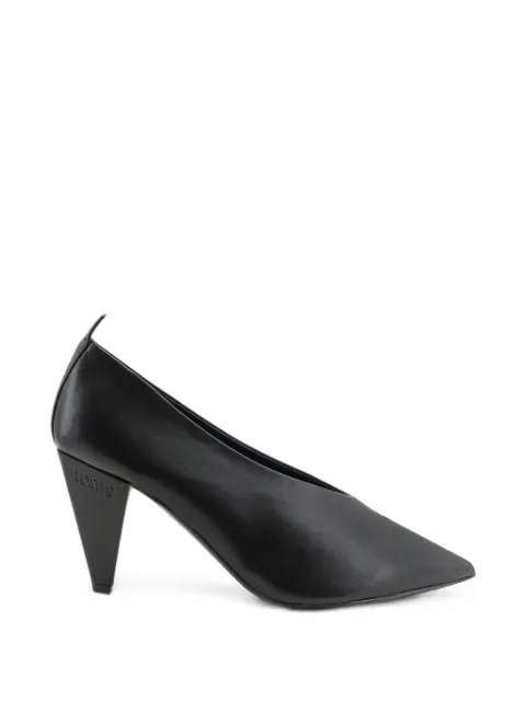 LOEWE Origami Cubic leather pumps