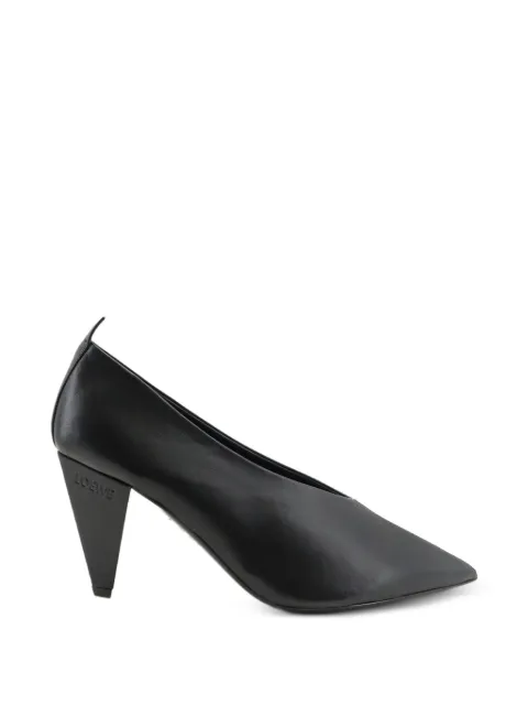 LOEWE Origami Cubic leather pumps