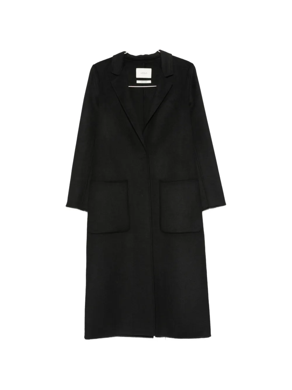 Vicolo Notched-lapels Single-breasted Coat In Black