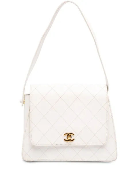 CHANEL Pre-Owned 1997-1999 CC Quilted Caviar shoulder bag