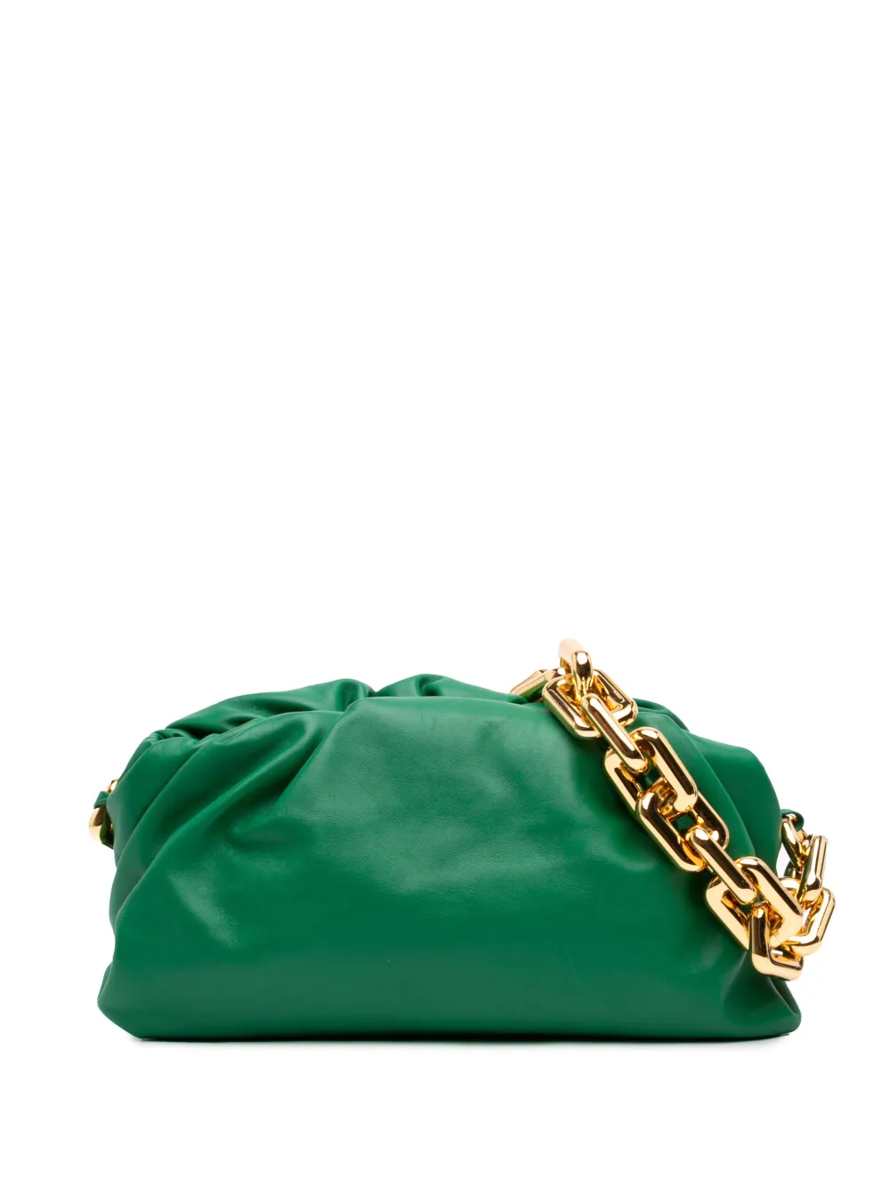 Bottega Veneta Pre-Owned Borsa a spalla in pelle di vitello con catena 2012-2026 - Verde