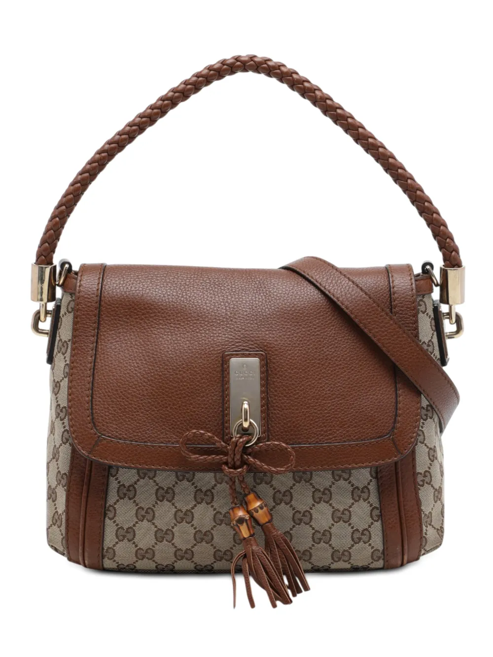 Gucci Pre-Owned Borsa a tracolla Bella in tela GG con battente 2016-2026 - Toni neutri