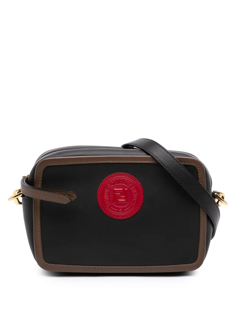 Fendi Pre-Owned 2010-2026 Mini Leather Stamp Patch 1974 Camera Bag crossbody bag - Nero