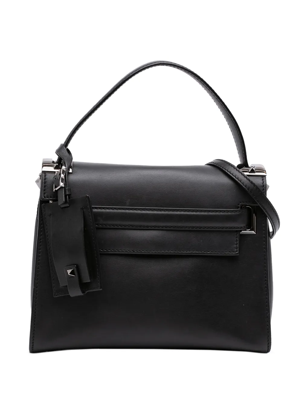 Valentino Garavani Pre-Owned 2018-2026 Small Leather My Rockstud Frame satchel - Nero