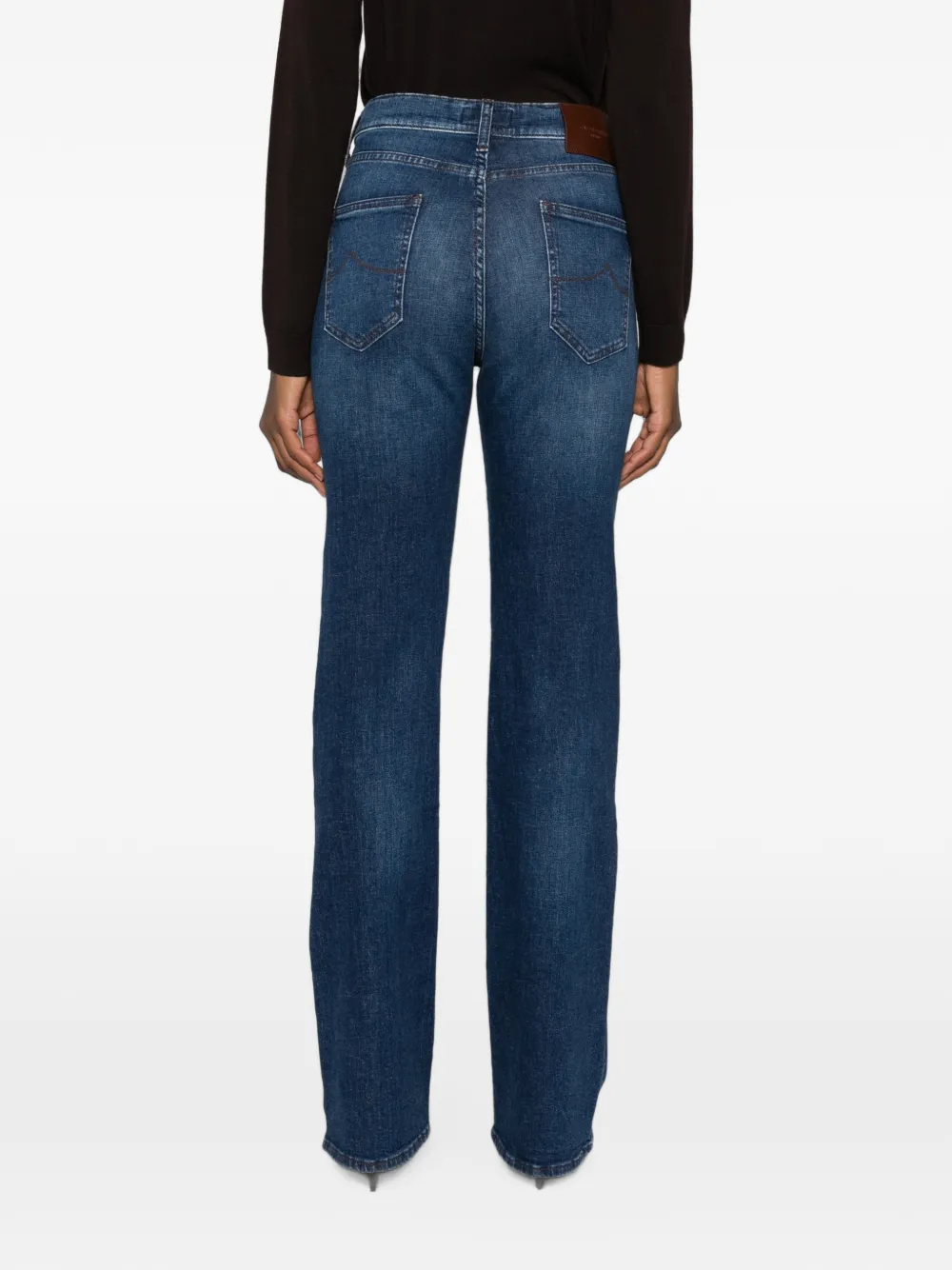 Jacob Cohën Cara straight jeans met vervaagd effect Blauw