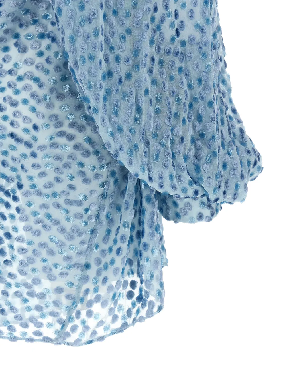 Kiko Kostadinov Caspian devoré jurk met stippen Blauw