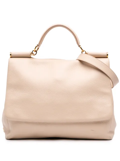 Dolce & Gabbana Pre-Owned bolso satchel Miss Sicily grande de piel texturizada 2000-2026