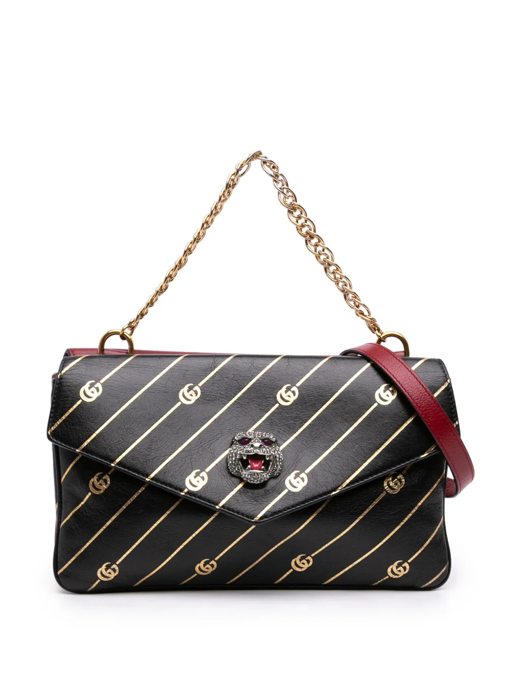 Gucci Pre-Owned 2016-2026 Medium Leather Double Thiara satchel - Rosso