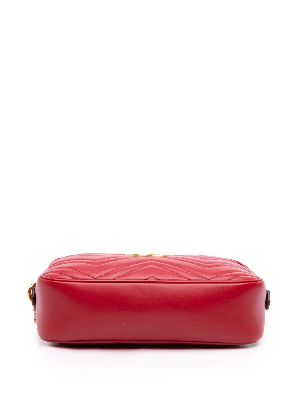 Gucci Pre-Owned 2016-2026 kleine GG Marmont Matelasse leren crossbodytas Rood