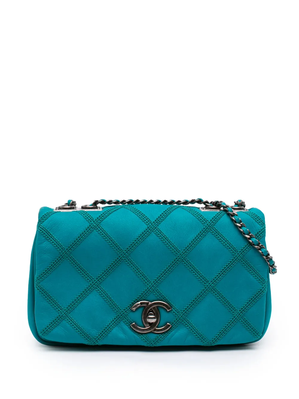 CHANEL Pre-Owned 2012-2013 CC Iridescent Calfskin Diamond Stitch Flap shoulder bag - Blu