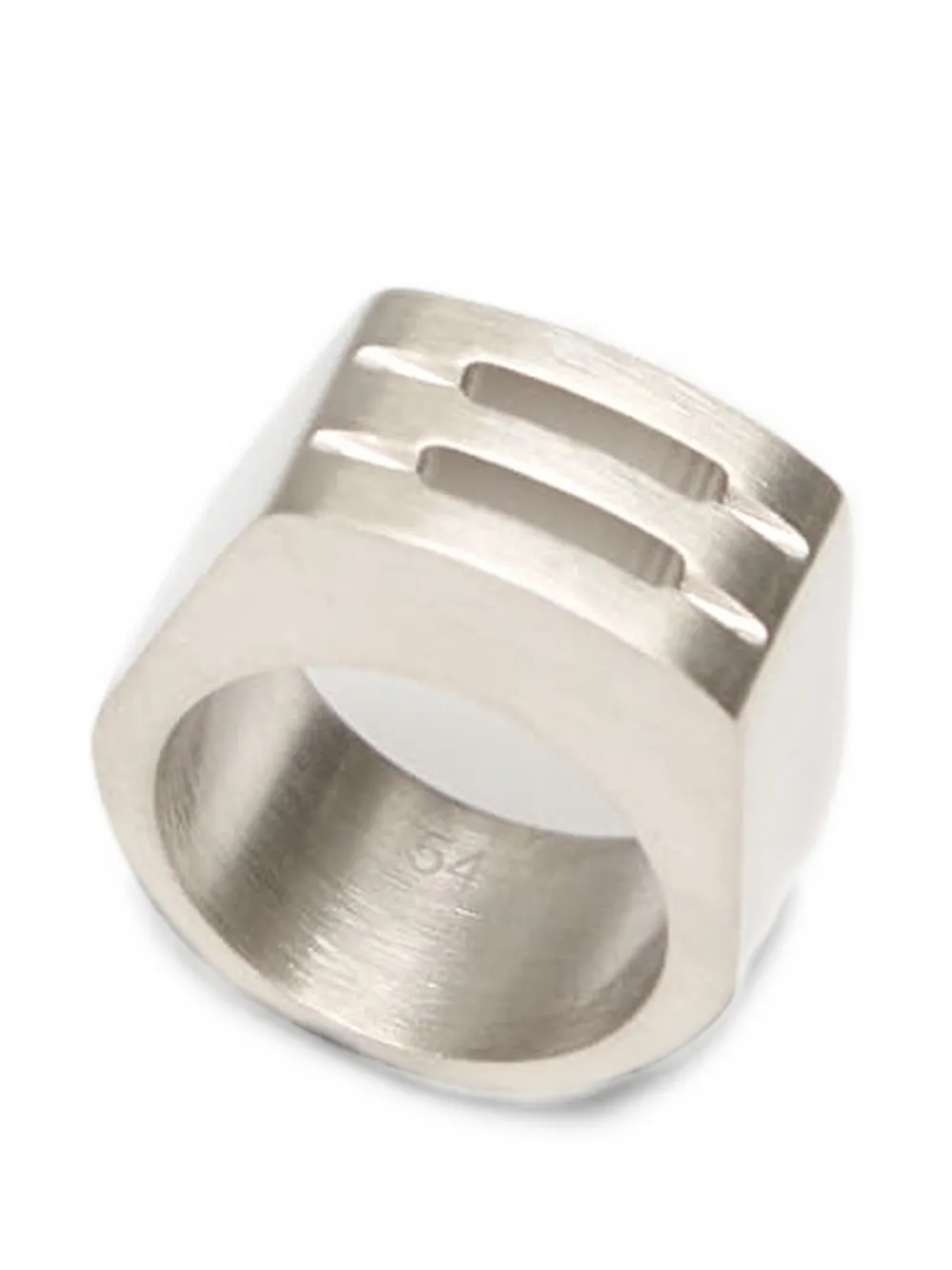 Rick Owens Grill cut-out-detail ring - Argento