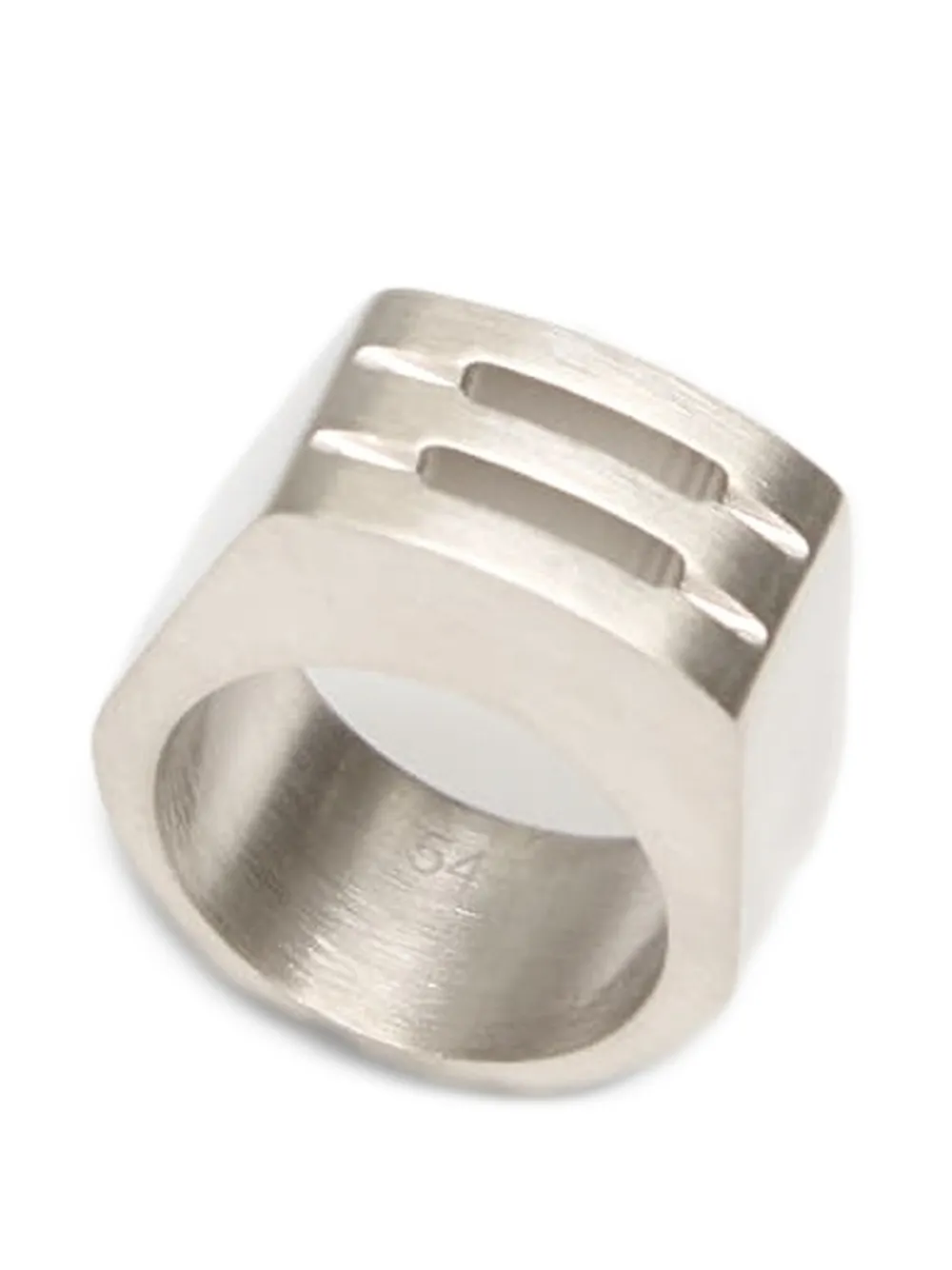 Rick Owens Grill cut-out-detail ring - Argento
