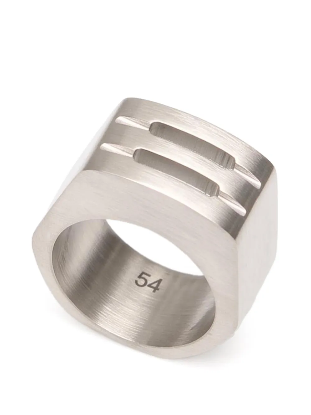 Rick Owens Grill cut-out-detail ring - Argento