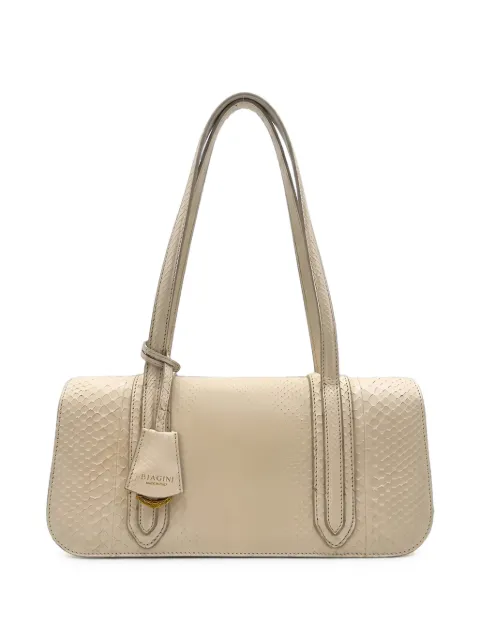 BIAGINI large Bonissima Texas python skin tote bag