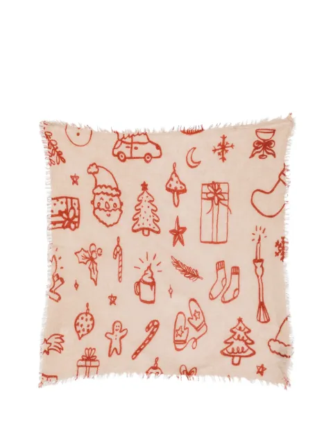 MOULETA graphic-print frayed scarf